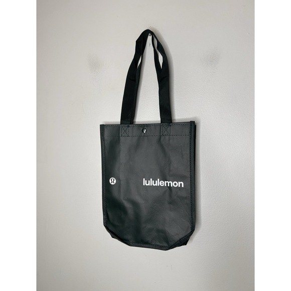 Lululemon Reusable Tote Shopping Bag Lunch Green Yoga Logo - Picture 4 of 8